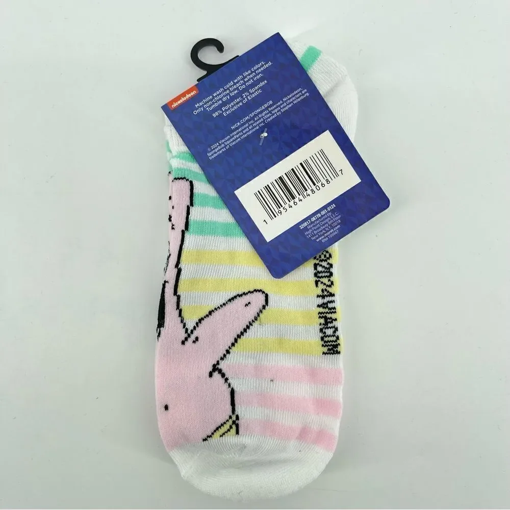 Nickelodeon SpongeBob SquarePants Patrick Star No-Shows Low Cut Socks Size 9-11